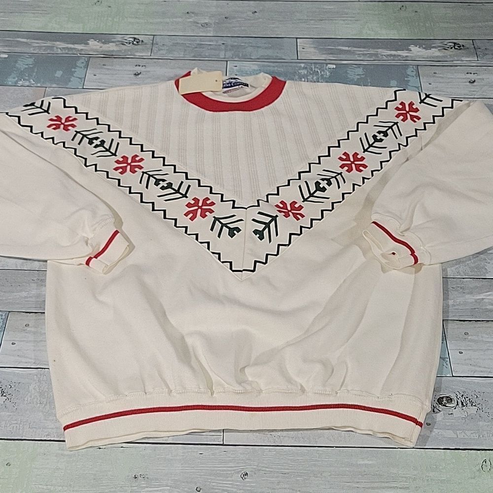 Blue Mountain Trading Company Christmas Winter Snowflake Sweater sz Medium NWT